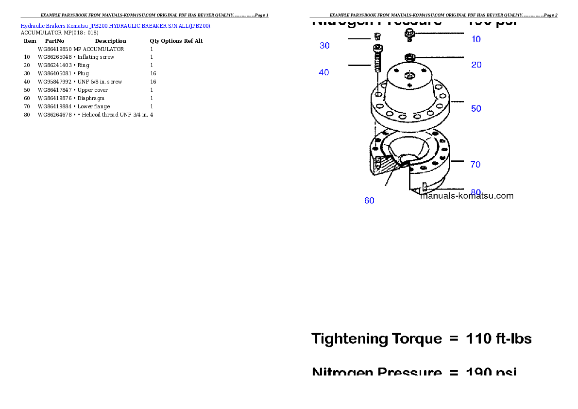 Protected: JPB200 HYDRAULIC BREAKER S/N ALL Partsbook