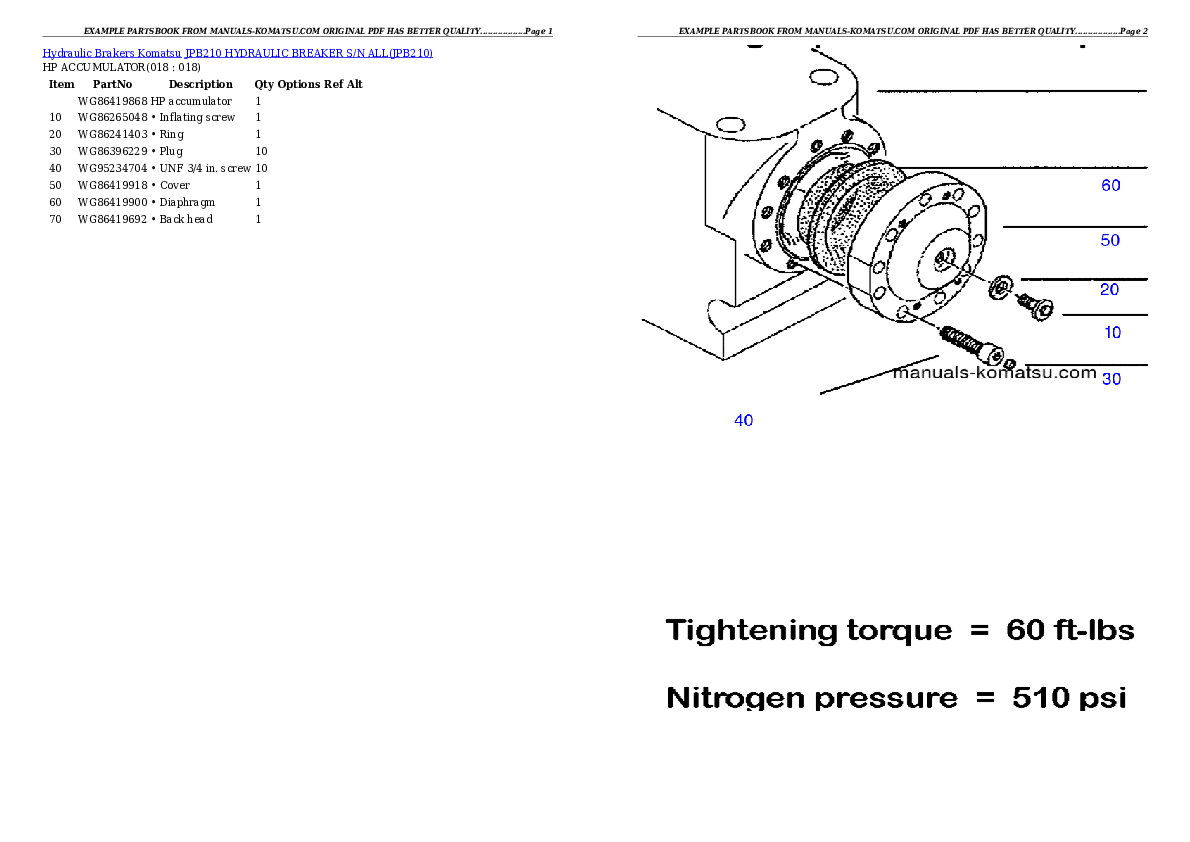 Protected: JPB210 HYDRAULIC BREAKER S/N ALL Partsbook