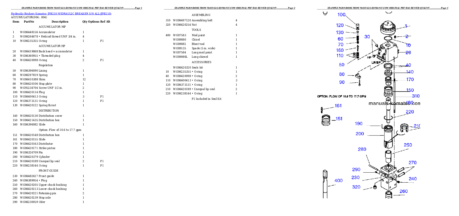 Protected: JPB210 HYDRAULIC BREAKER S/N ALL Partsbook