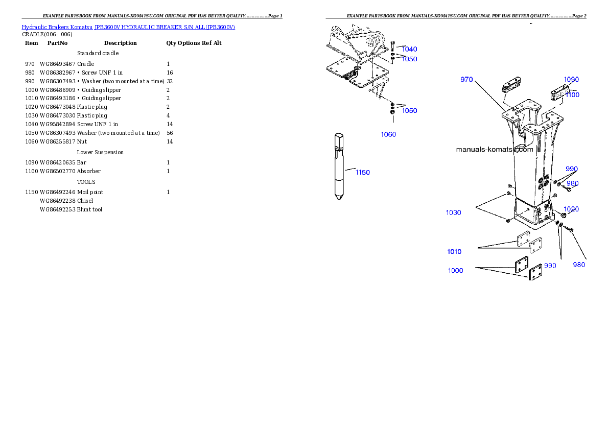 Protected: JPB3600V HYDRAULIC BREAKER S/N ALL Partsbook