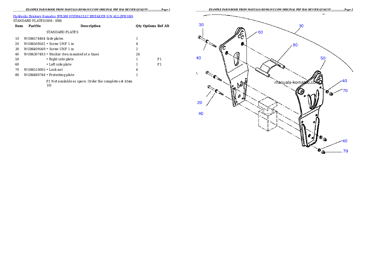Protected: JPB380 HYDRAULIC BREAKER S/N ALL Partsbook