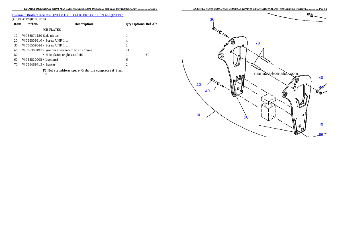 Protected: JPB380 HYDRAULIC BREAKER S/N ALL Partsbook
