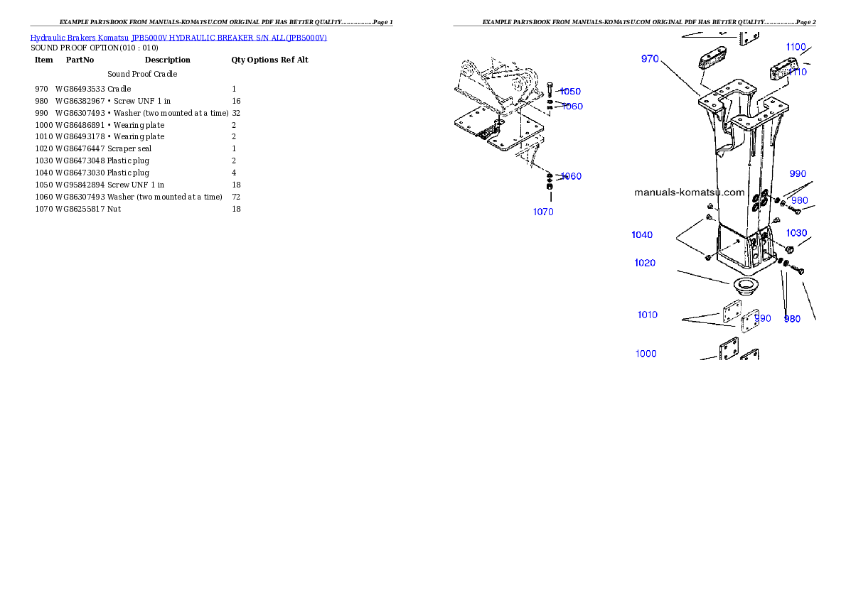 Protected: JPB5000V HYDRAULIC BREAKER S/N ALL Partsbook