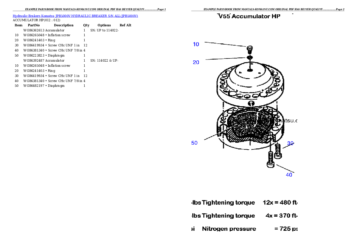 Protected: JPB5000V HYDRAULIC BREAKER S/N ALL Partsbook