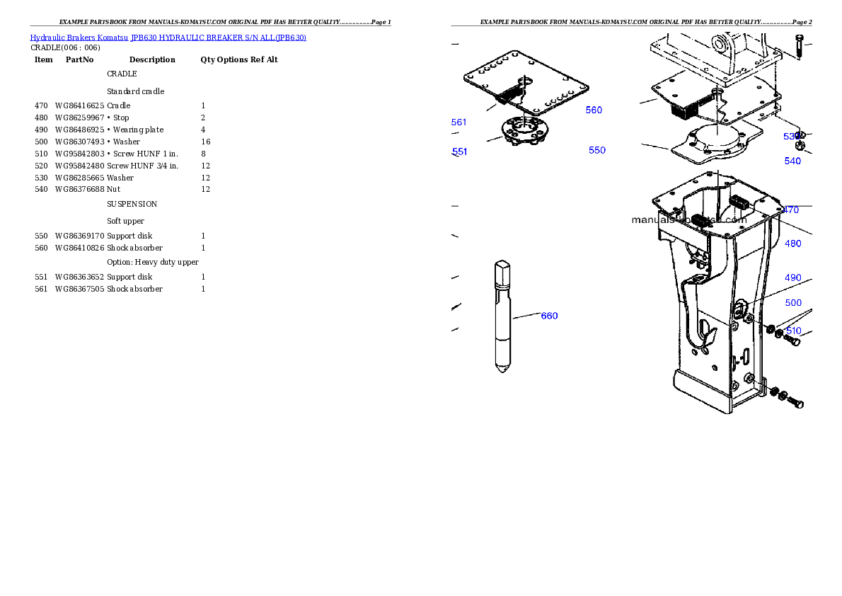 Protected: JPB630 HYDRAULIC BREAKER S/N ALL Partsbook