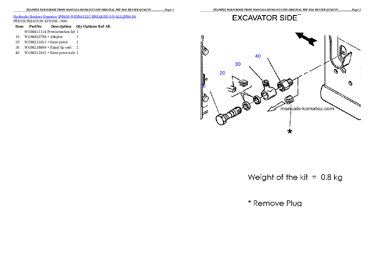 Protected: JPB630 HYDRAULIC BREAKER S/N ALL Partsbook