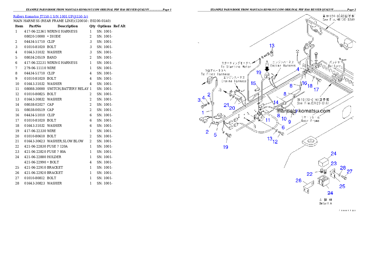 Protected: JT150-1 S/N 1001-UP Partsbook