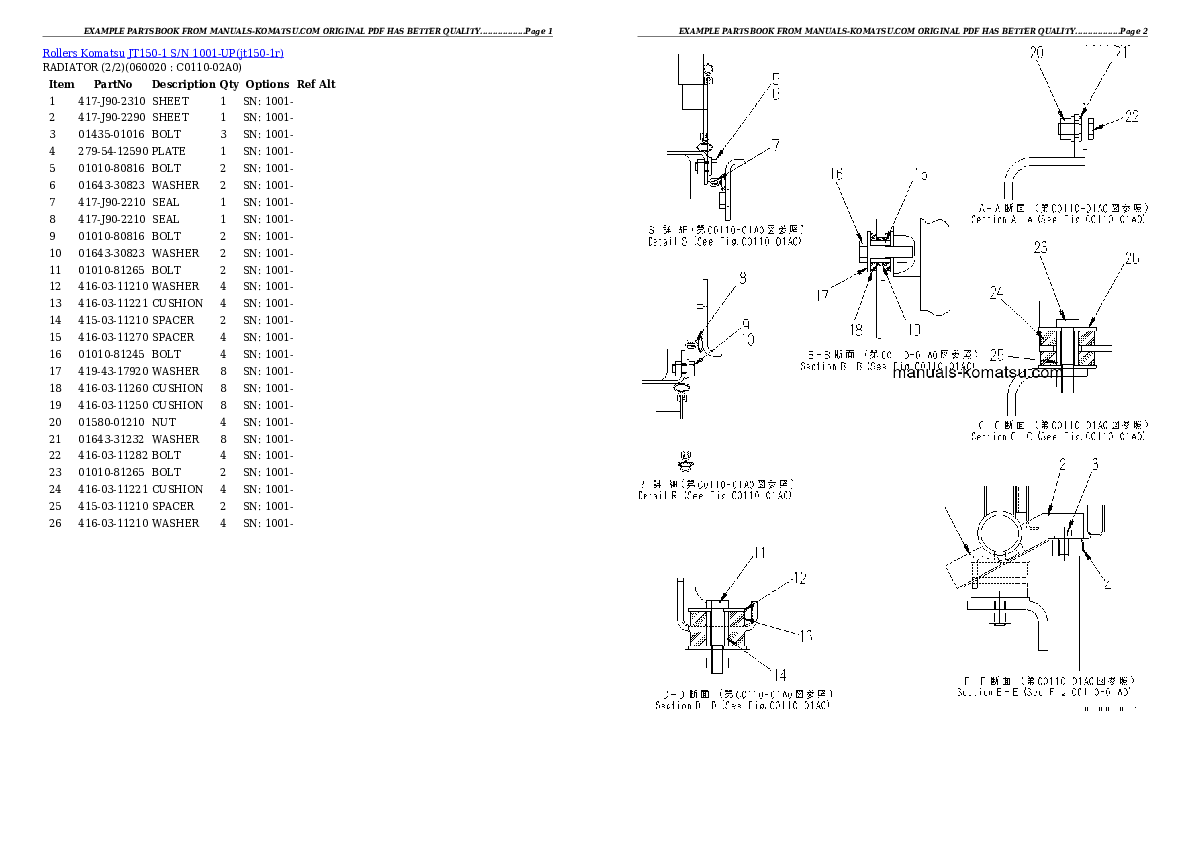Protected: JT150-1 S/N 1001-UP Partsbook