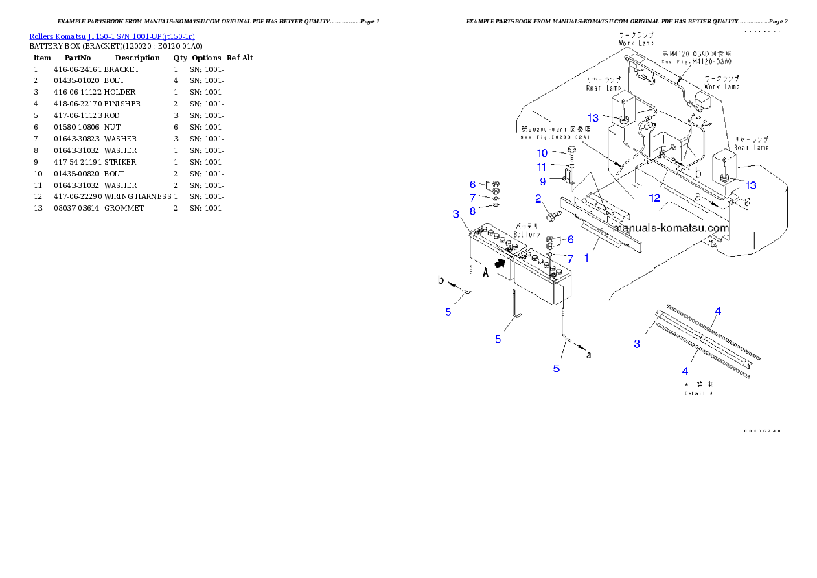 Protected: JT150-1 S/N 1001-UP Partsbook