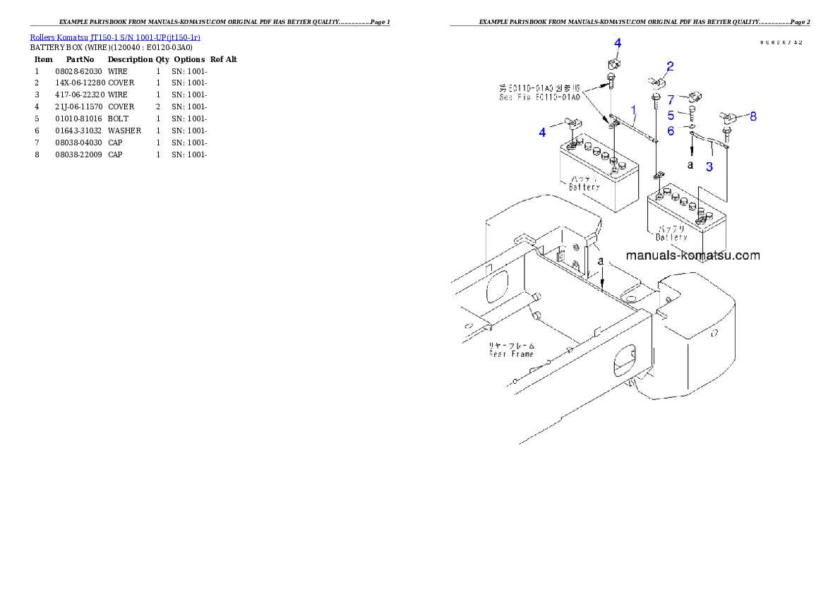 Protected: JT150-1 S/N 1001-UP Partsbook