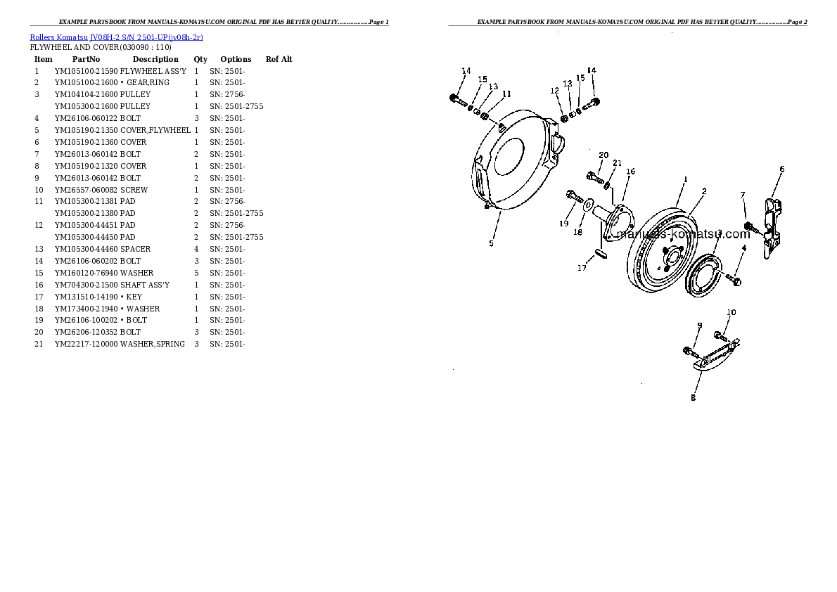 Protected: JV08H-2 S/N 2501-UP Partsbook