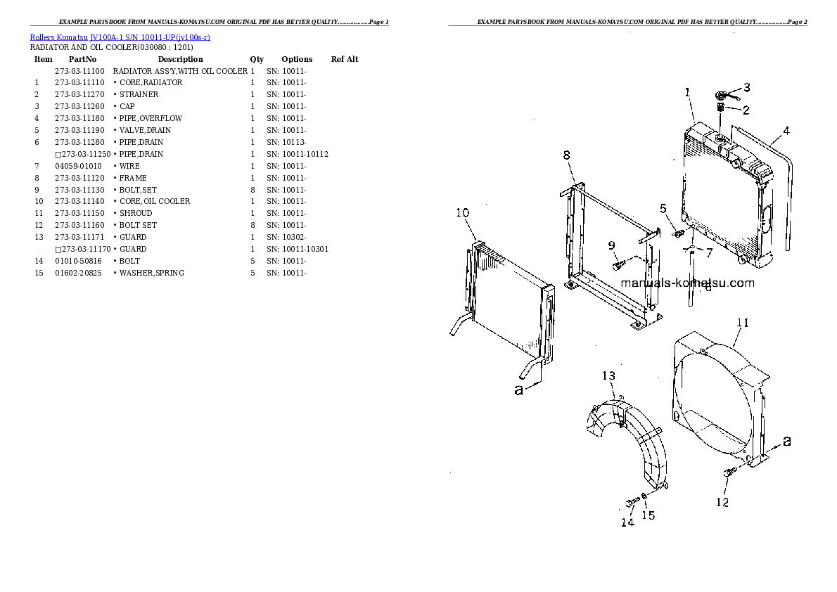 Protected: JV100A-1 S/N 10011-UP Partsbook
