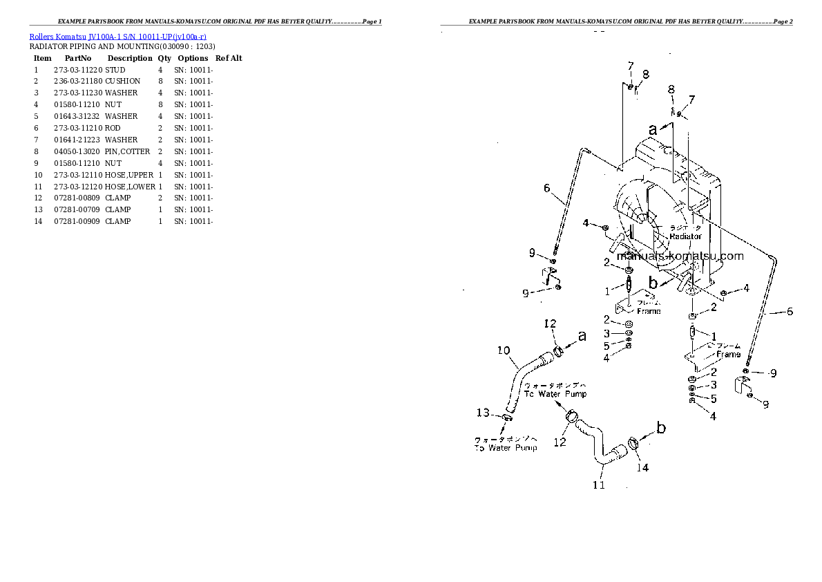 Protected: JV100A-1 S/N 10011-UP Partsbook