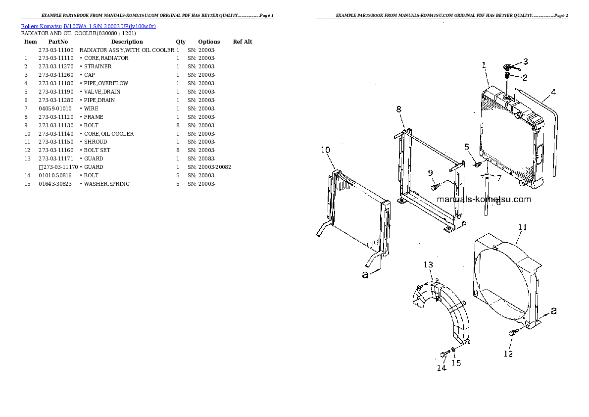 Protected: JV100WA-1 S/N 20003-UP Partsbook