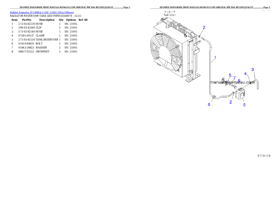 Protected: JV100WA-2 S/N 21001-UP Partsbook