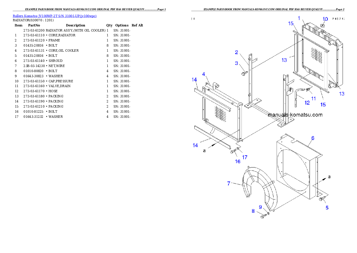 Protected: JV100WP-2T S/N 31001-UP Partsbook