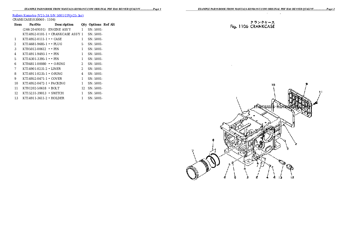 Protected: JV25-3A S/N 5001-UP Partsbook