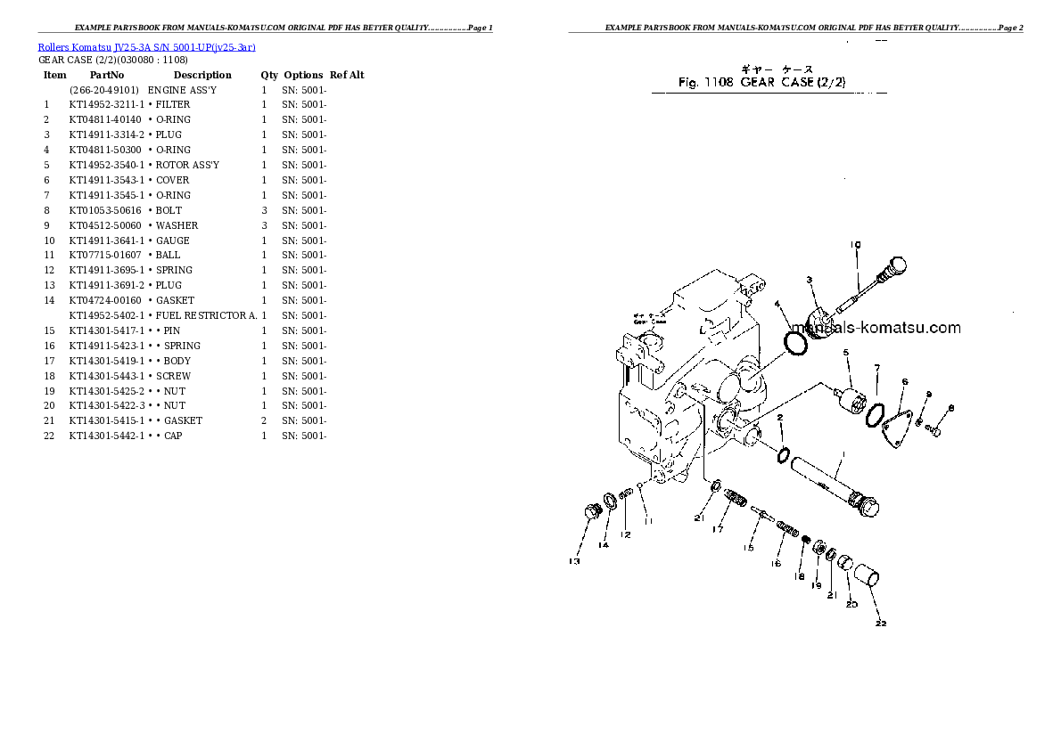 Protected: JV25-3A S/N 5001-UP Partsbook