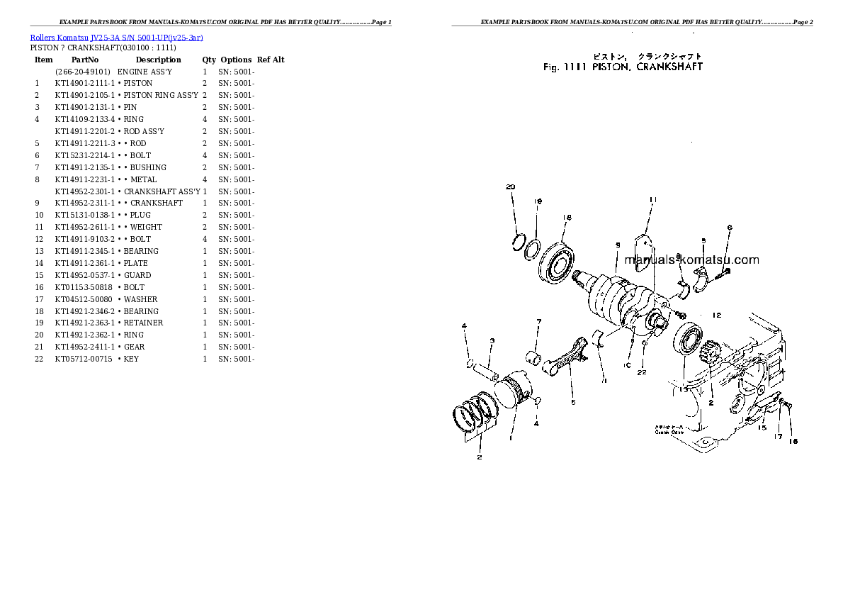 Protected: JV25-3A S/N 5001-UP Partsbook