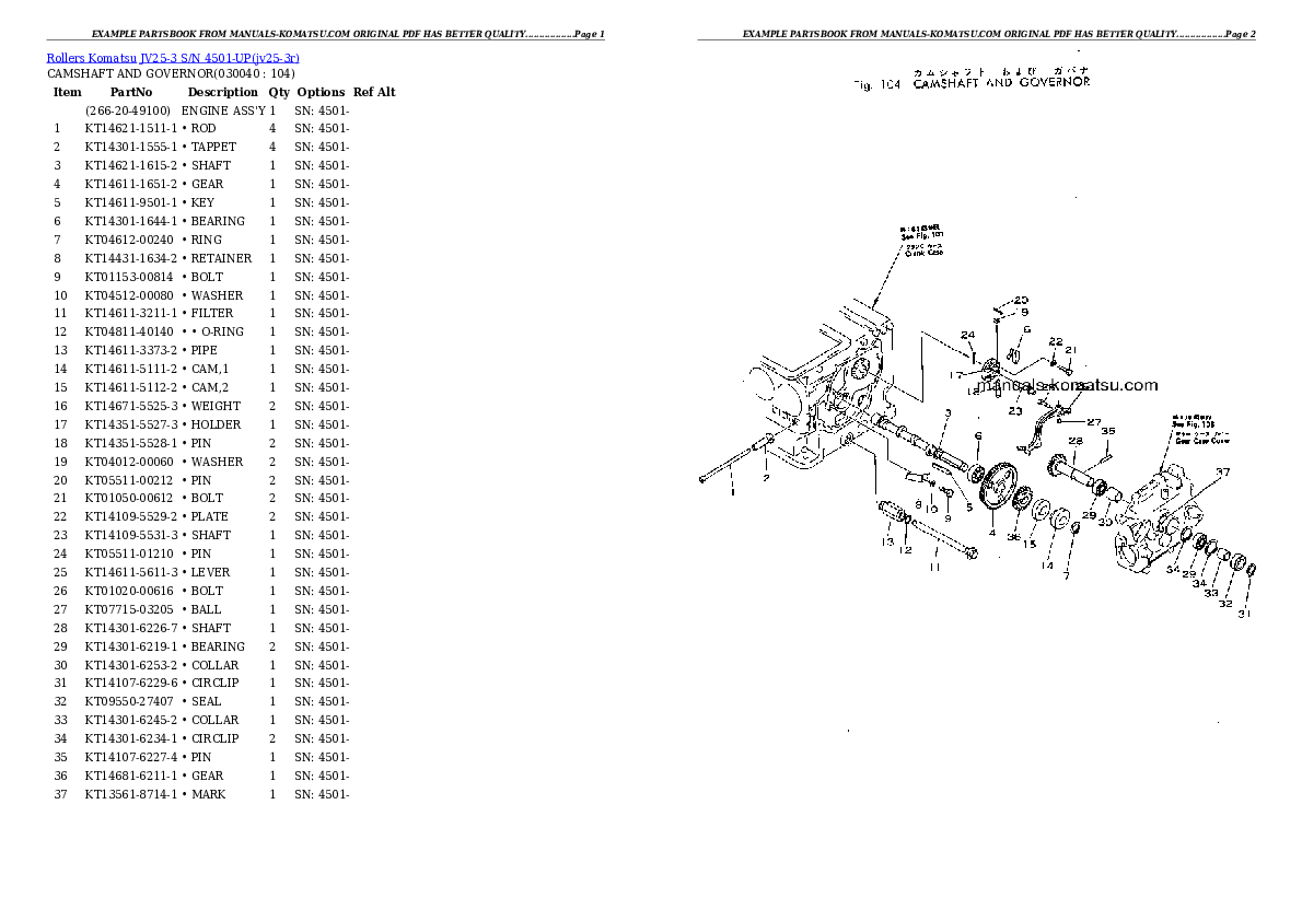 Protected: JV25-3 S/N 4501-UP Partsbook