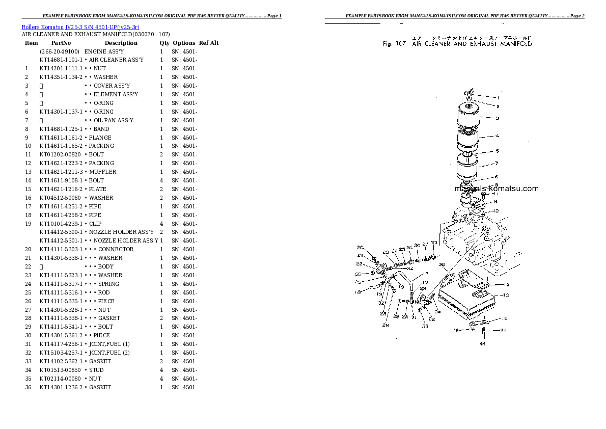 Protected: JV25-3 S/N 4501-UP Partsbook