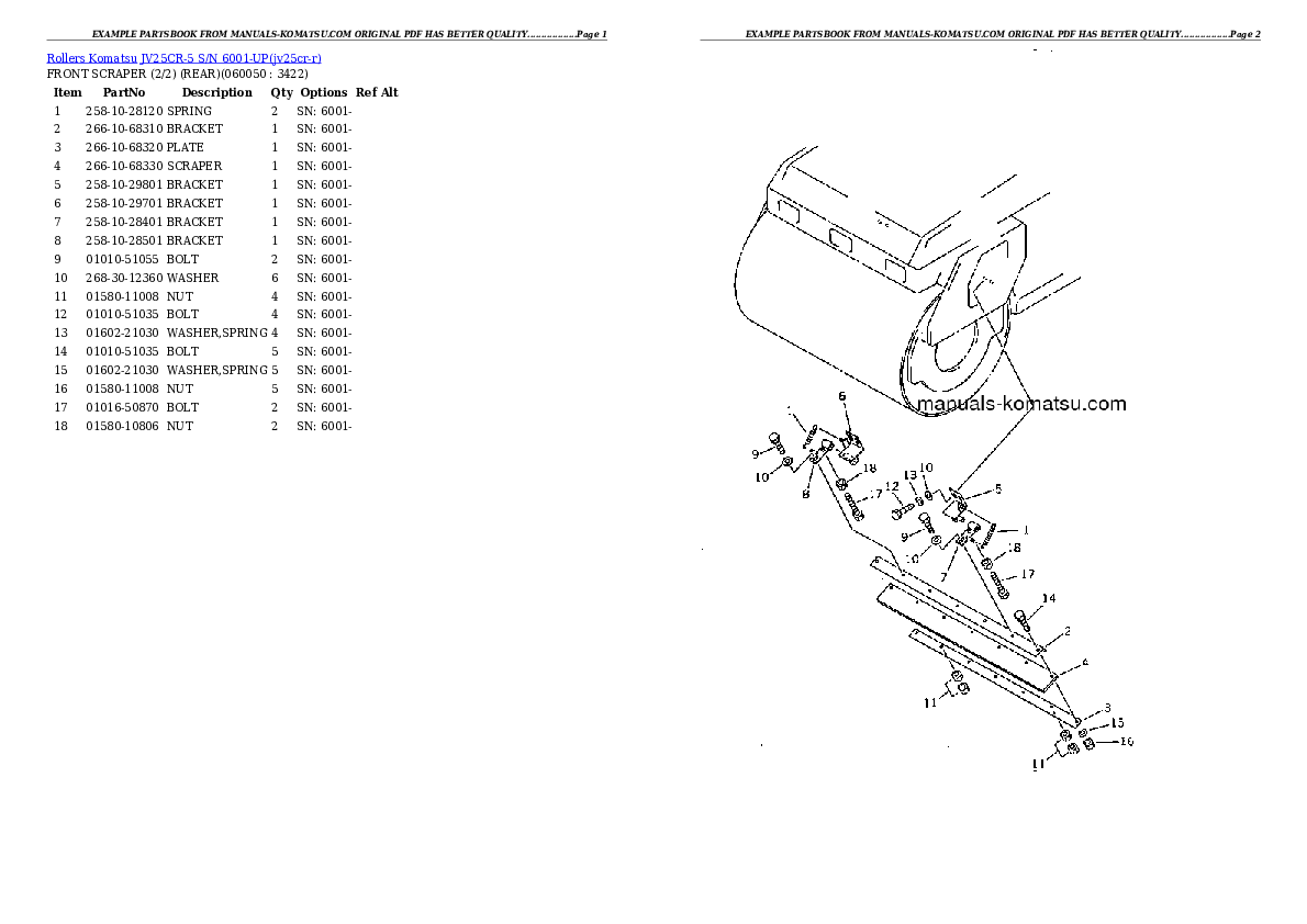 Protected: JV25CR-5 S/N 6001-UP Partsbook