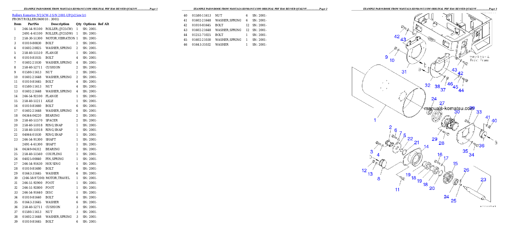 Protected: JV25CW-3 S/N 2001-UP Partsbook