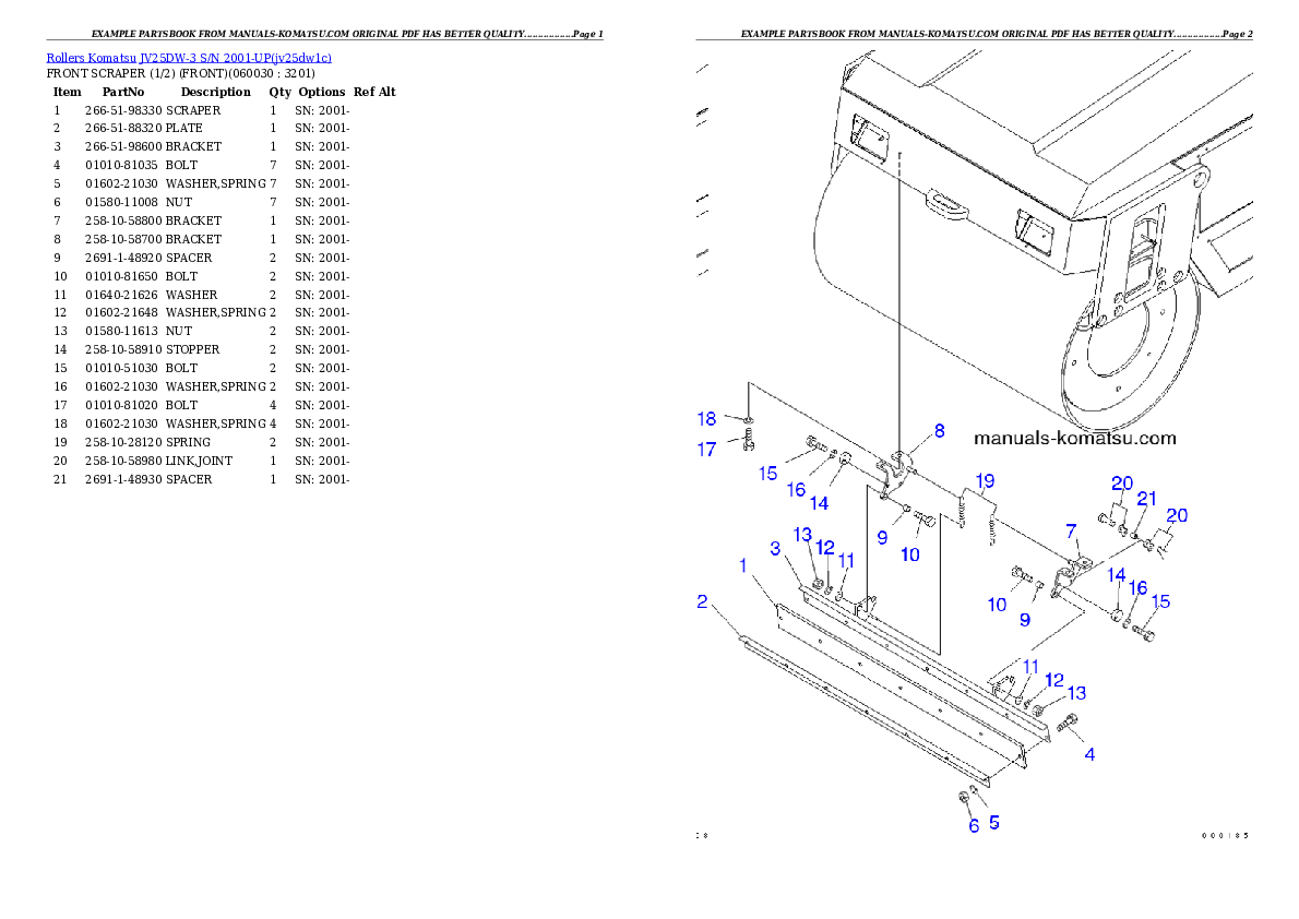 Protected: JV25DW-3 S/N 2001-UP Partsbook