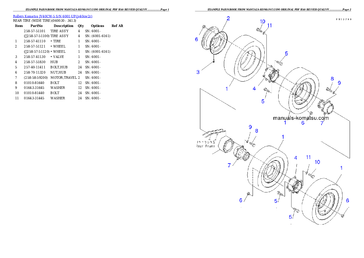 Protected: JV40CW-5 S/N 6001-UP Partsbook