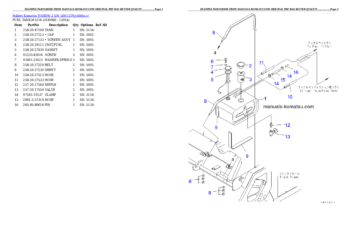Protected: JV40DW-3 S/N 5001-UP Partsbook