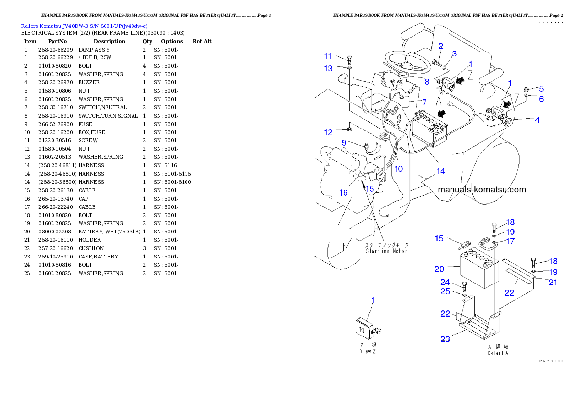 Protected: JV40DW-3 S/N 5001-UP Partsbook