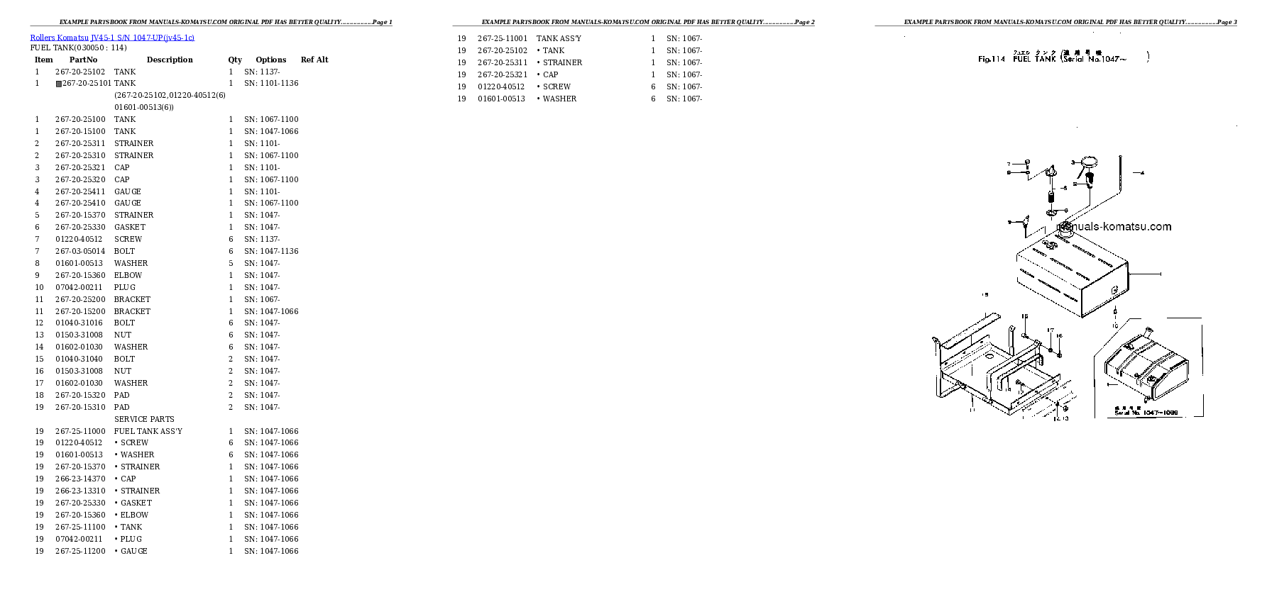 Protected: JV45-1 S/N 1047-UP Partsbook