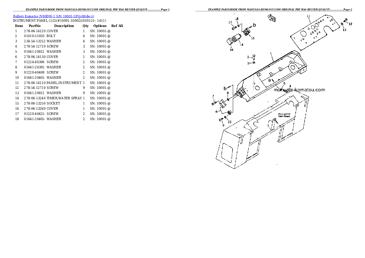 Protected: JV80DW-1 S/N 10001-UP Partsbook