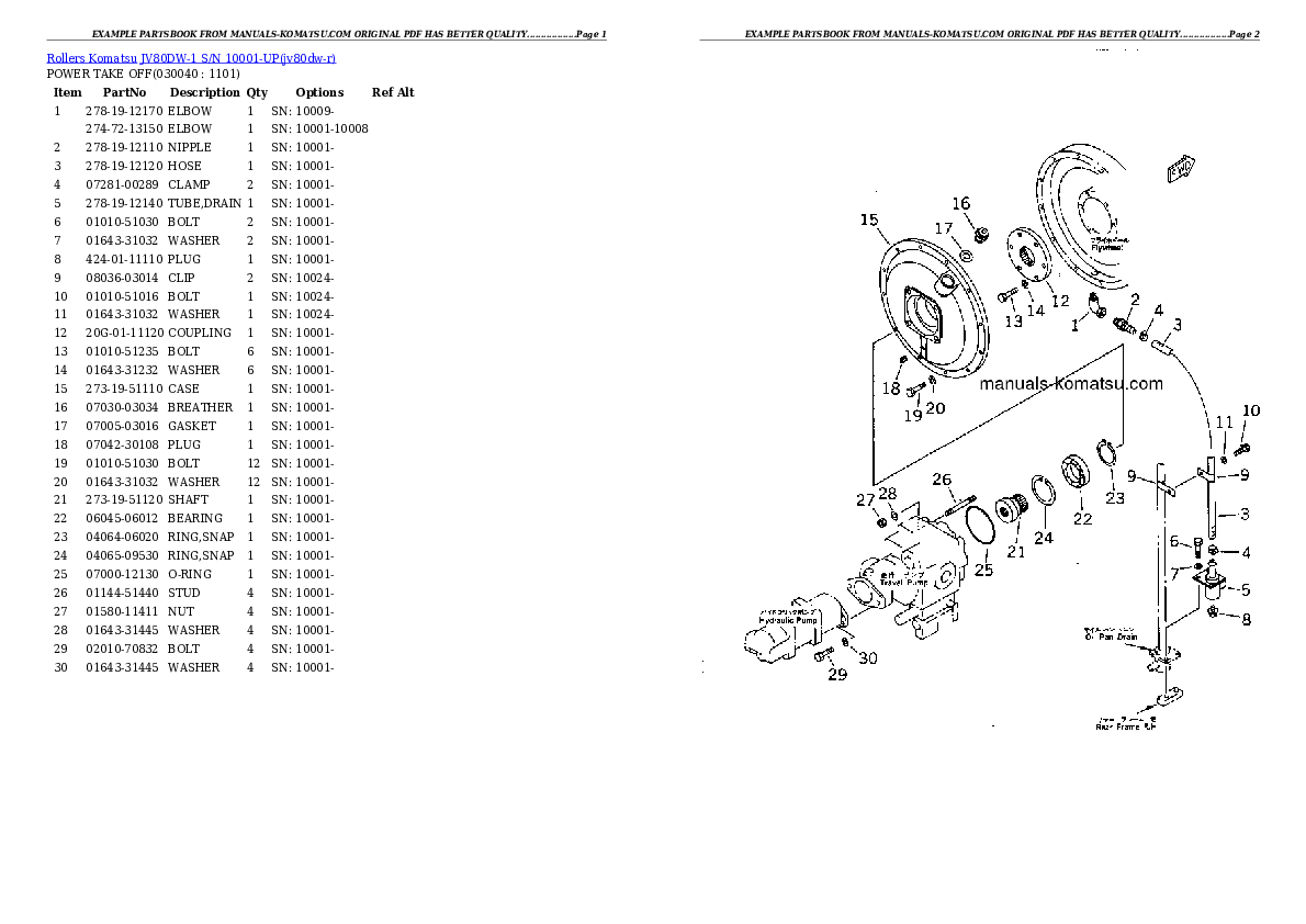Protected: JV80DW-1 S/N 10001-UP Partsbook
