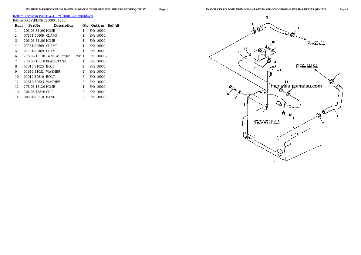 Protected: JV80DW-1 S/N 10001-UP Partsbook