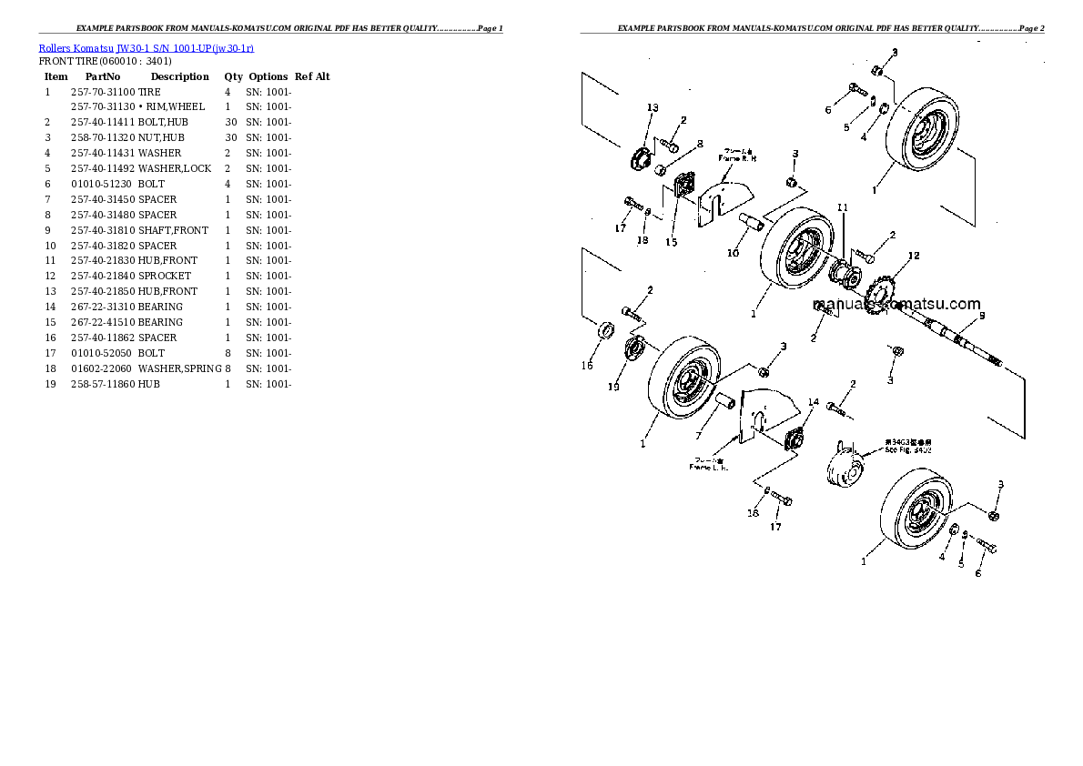 Protected: JW30-1 S/N 1001-UP Partsbook