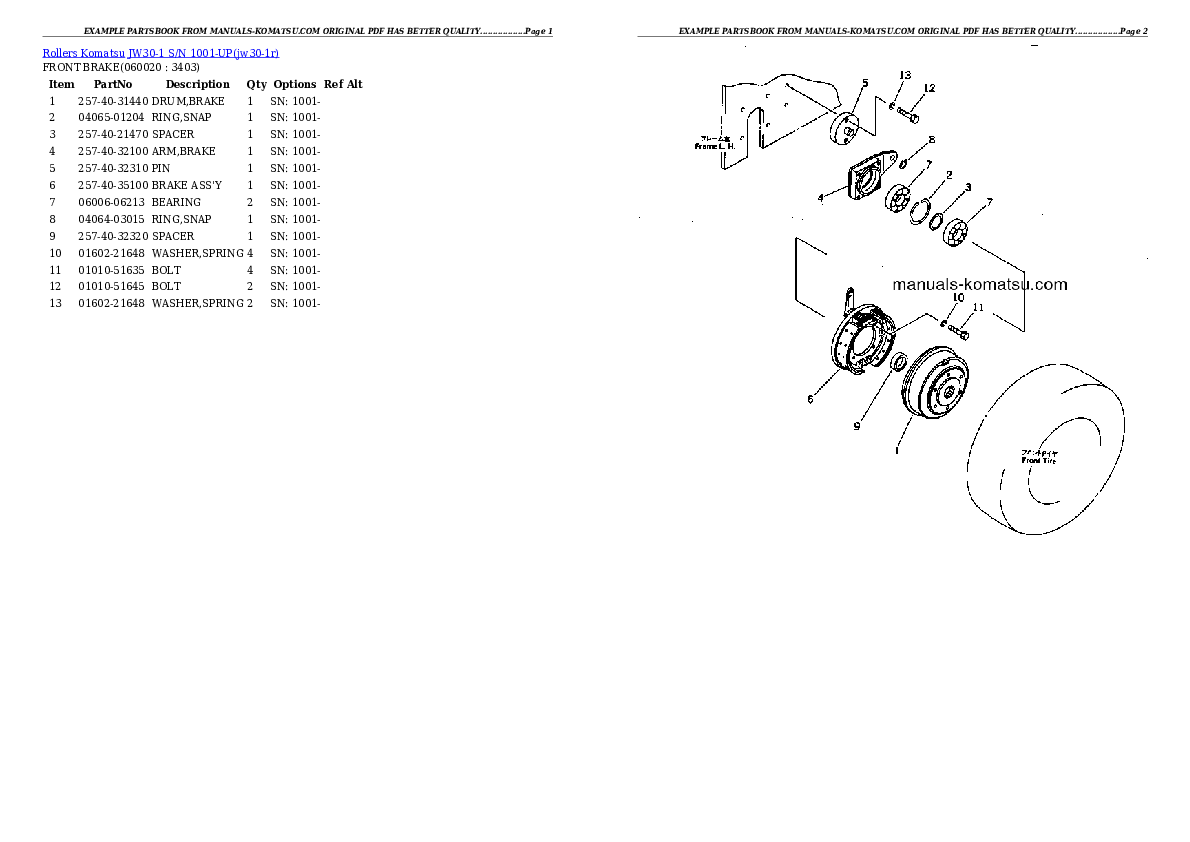 Protected: JW30-1 S/N 1001-UP Partsbook