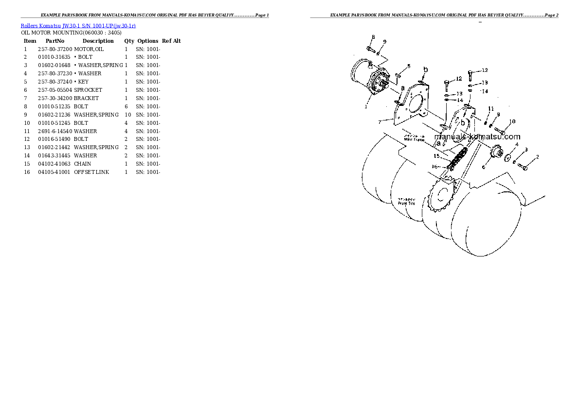 Protected: JW30-1 S/N 1001-UP Partsbook