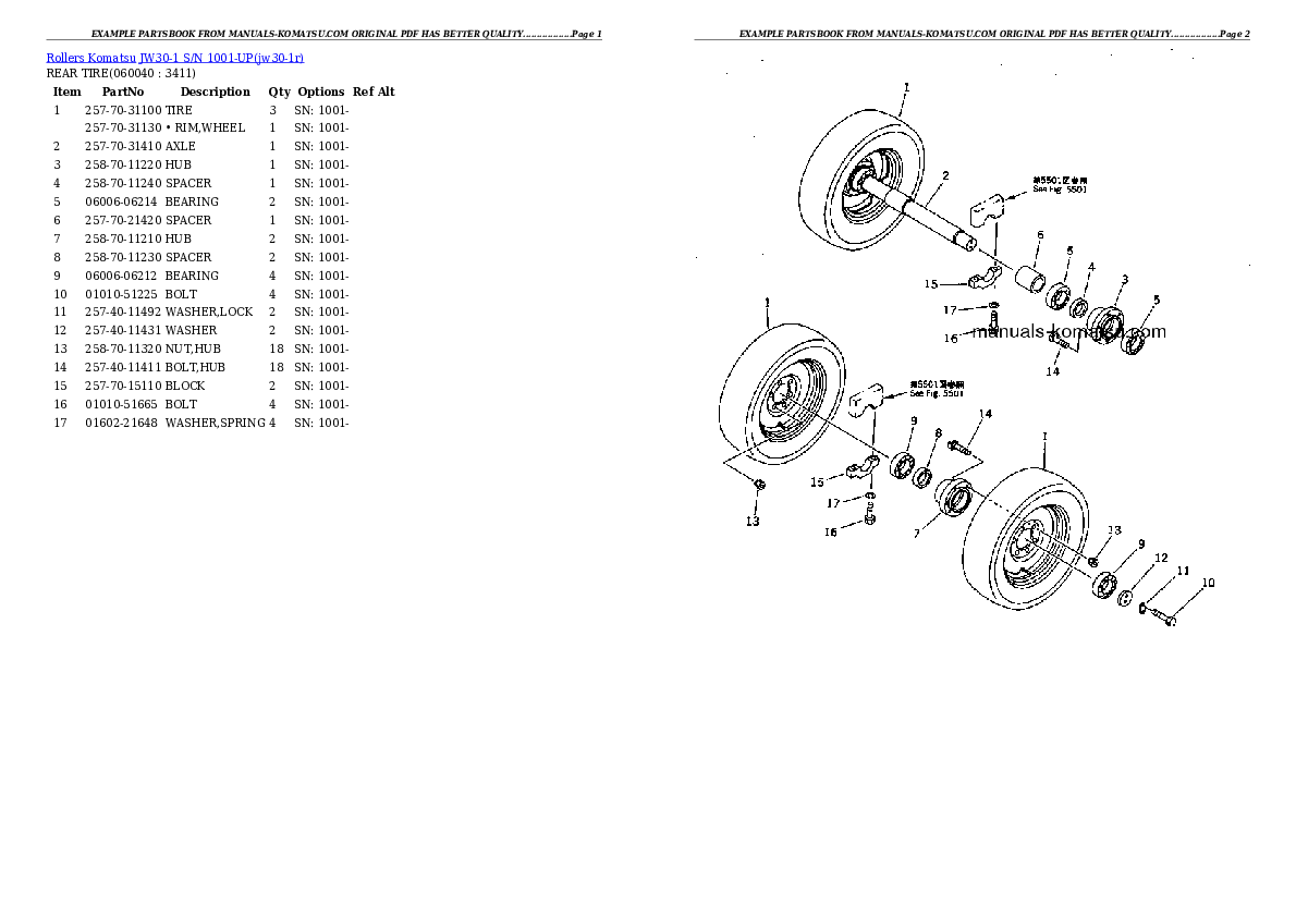 Protected: JW30-1 S/N 1001-UP Partsbook