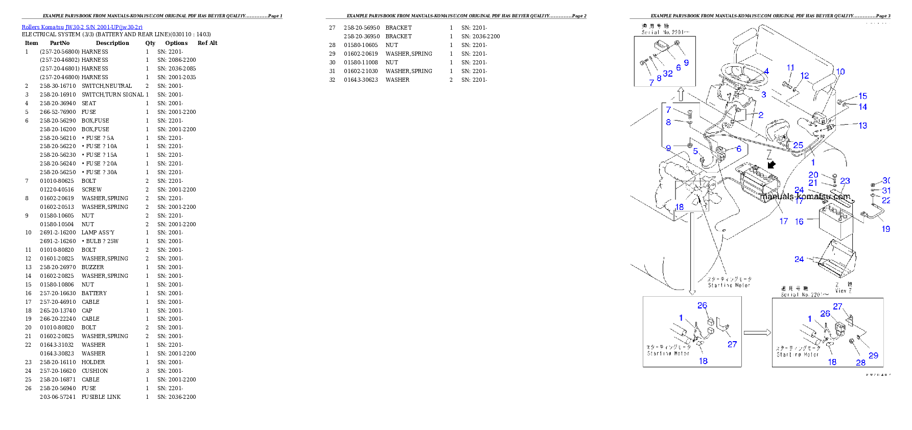 Protected: JW30-2 S/N 2001-UP Partsbook