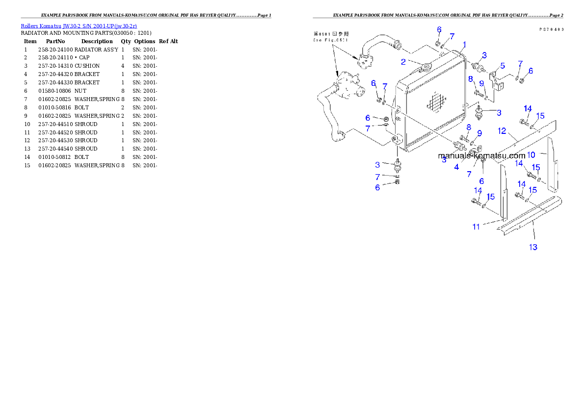 Protected: JW30-2 S/N 2001-UP Partsbook