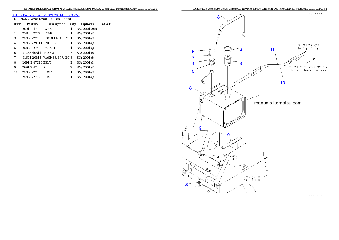 Protected: JW30-2 S/N 2001-UP Partsbook