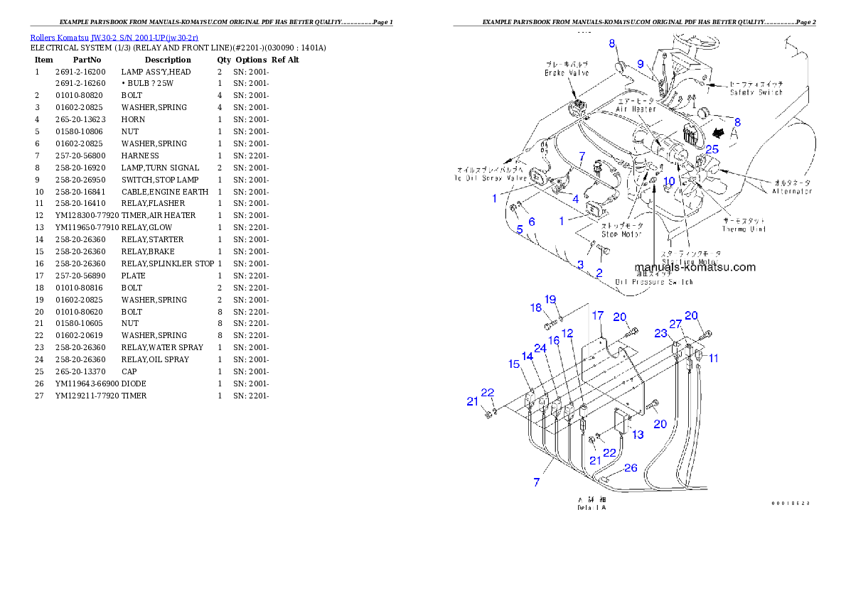 Protected: JW30-2 S/N 2001-UP Partsbook