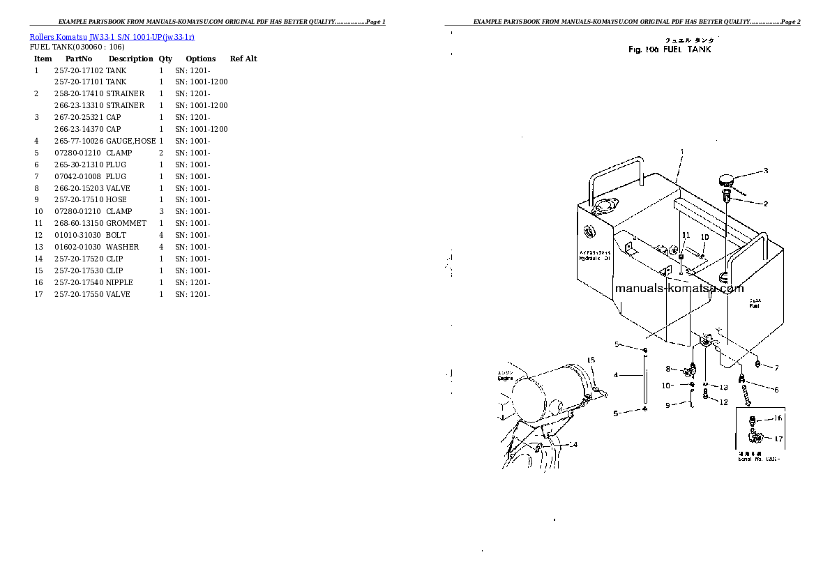 Protected: JW33-1 S/N 1001-UP Partsbook