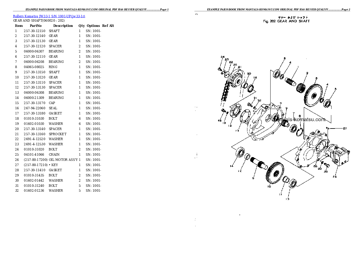 Protected: JW33-1 S/N 1001-UP Partsbook