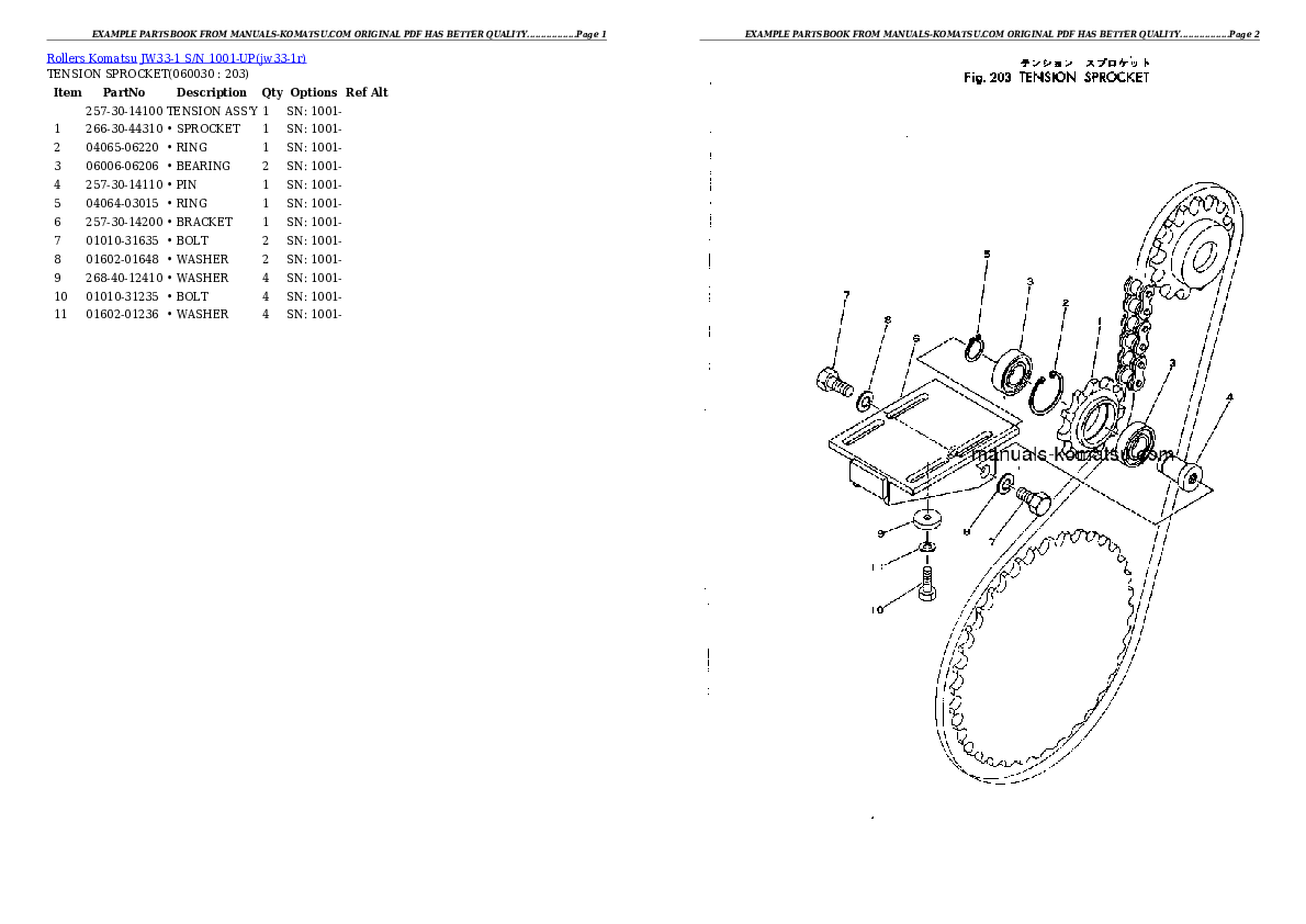Protected: JW33-1 S/N 1001-UP Partsbook