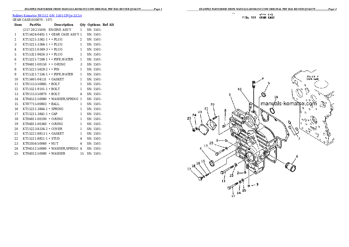 Protected: JW33-2 S/N 1501-UP Partsbook