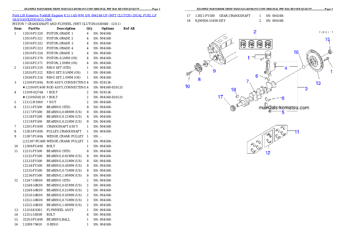 Protected: K15-1AD-WM S/N 004168-UP （ｳｪｯﾄｸﾗｯﾁ）（LPGﾍｲﾖｳ） Partsbook