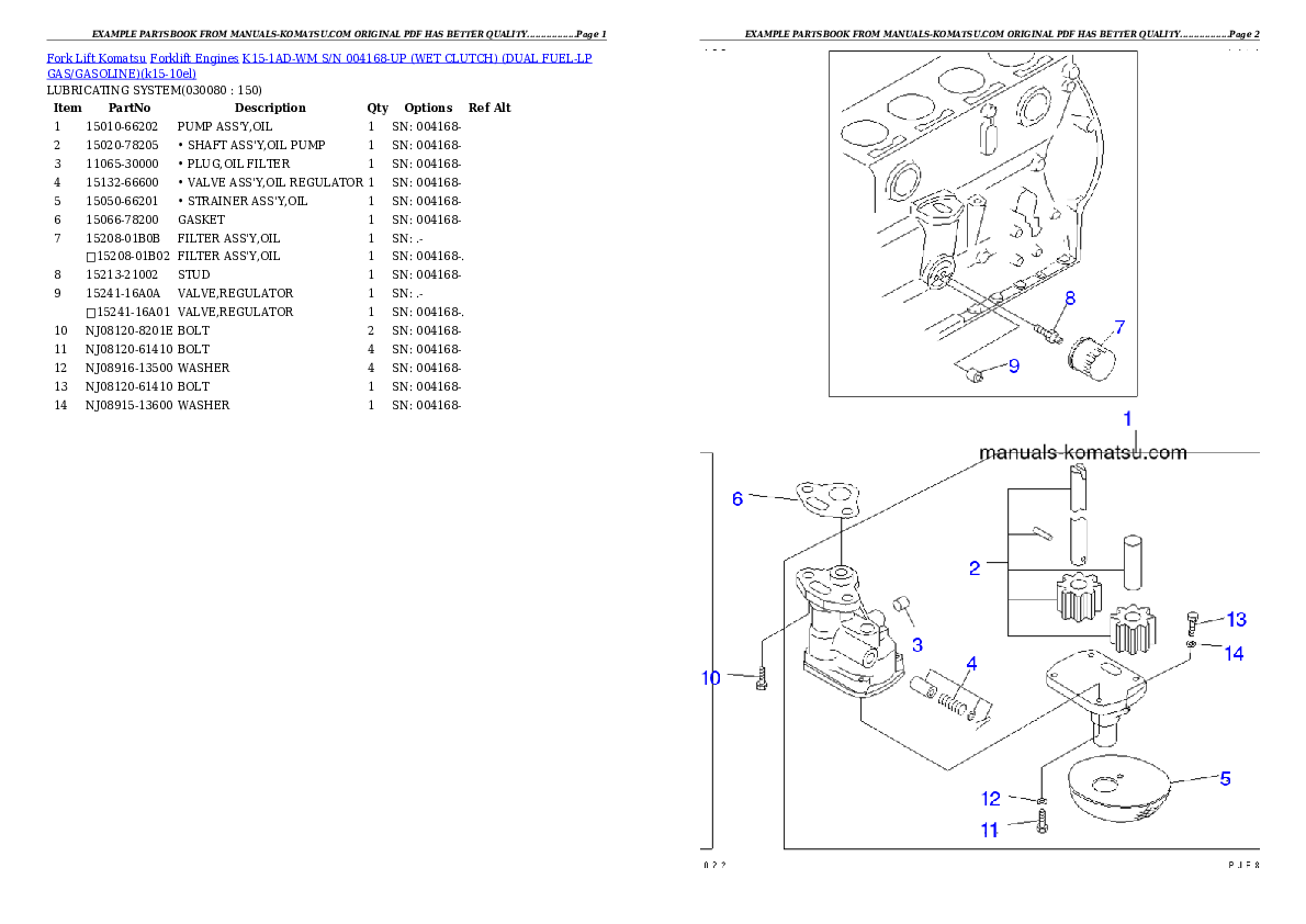 Protected: K15-1AD-WM S/N 004168-UP （ｳｪｯﾄｸﾗｯﾁ）（LPGﾍｲﾖｳ） Partsbook