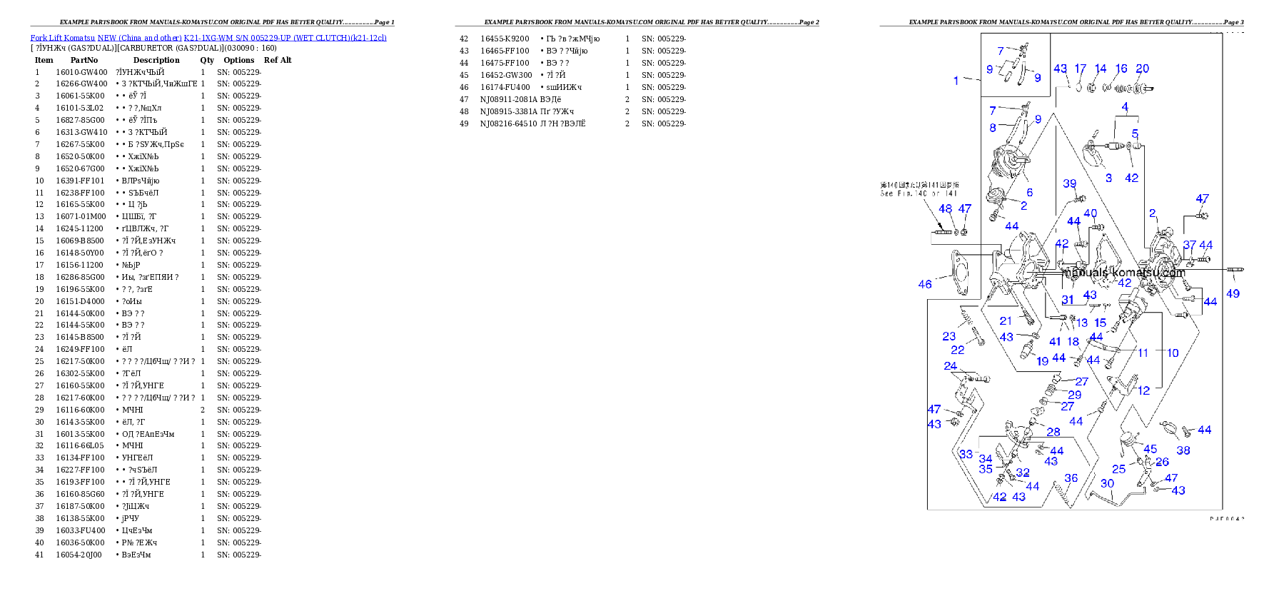 Protected: K21-1XG-WM S/N 005229-UP (WET CLUTCH) Partsbook